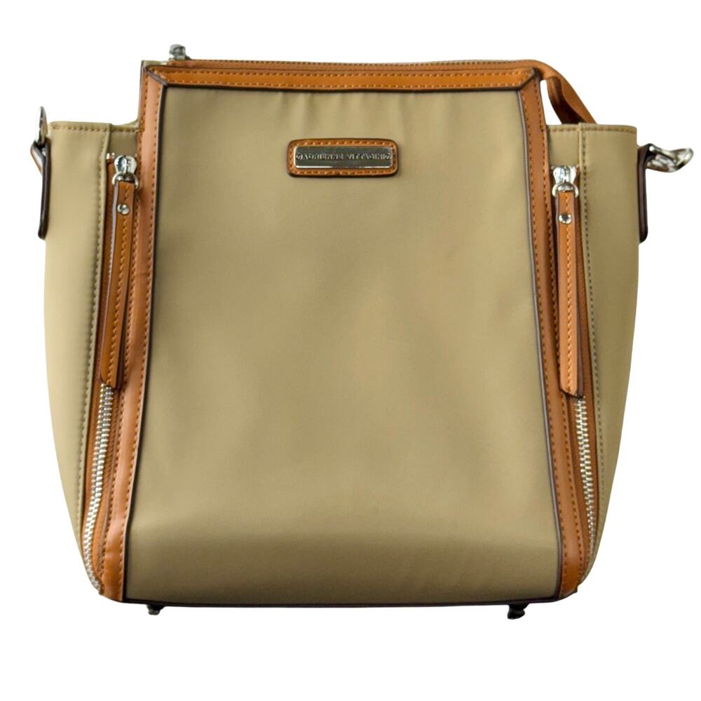 Adrienne Vittadini Tan and Brown Shoulder Bag - 12W x 10H x 3D